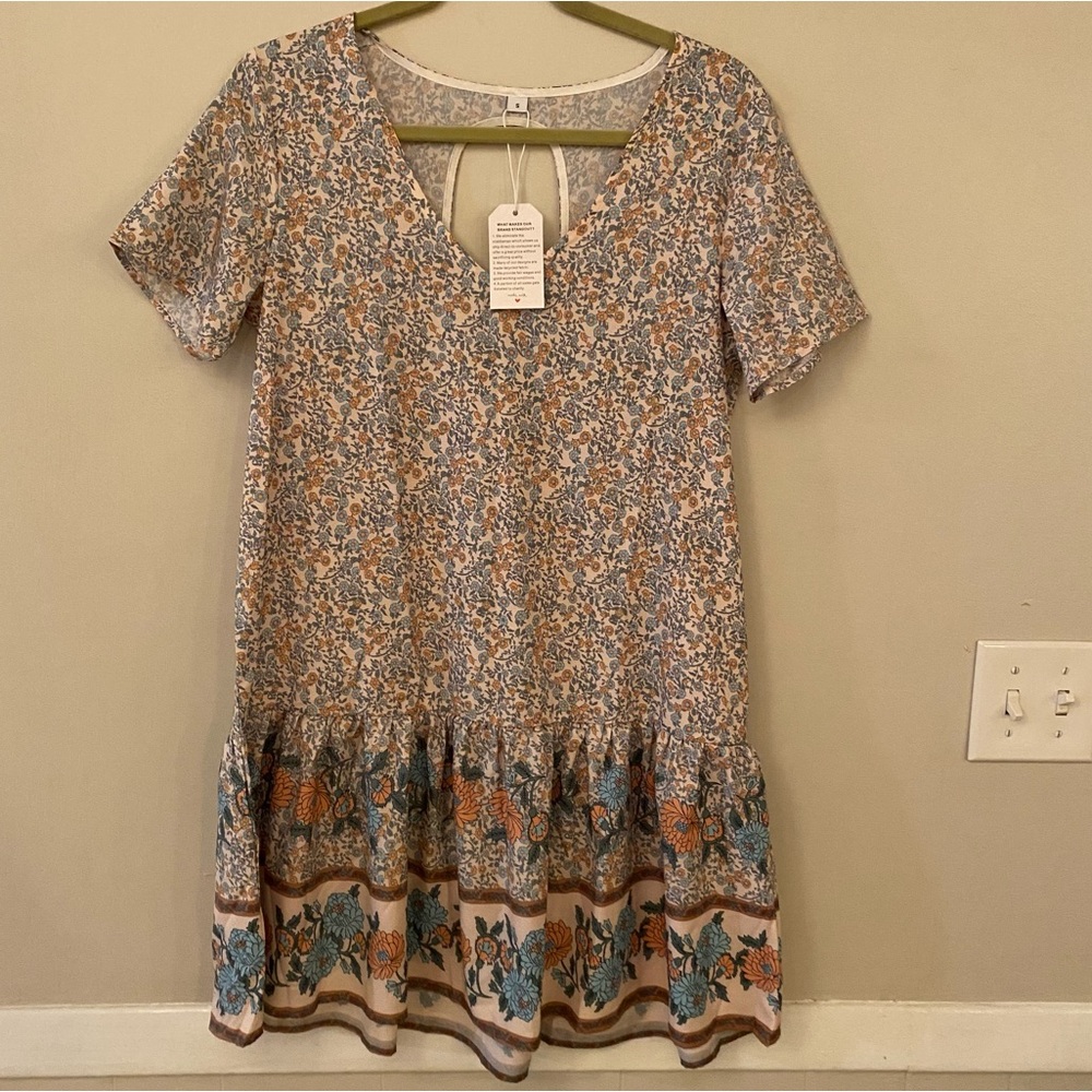 Floral short sleeved dress